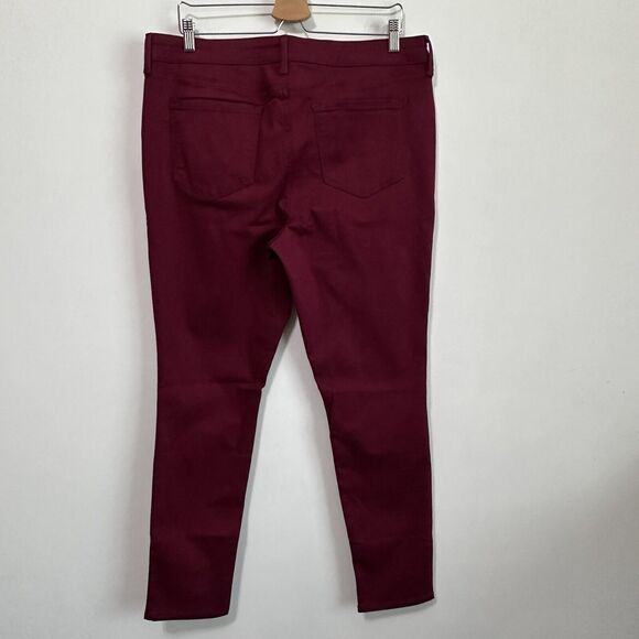 Old Navy Rockstar Super Skinny High Rise Pants 16 Maroon Stretch Casual NEW - Picture 7 of 9